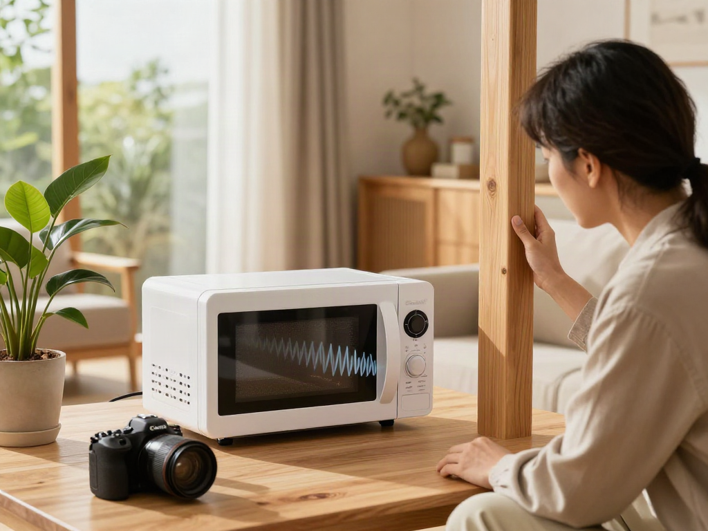 Traitement de bois Shashel® utilisant des micro-ondes dans un cadre domestique écologique.