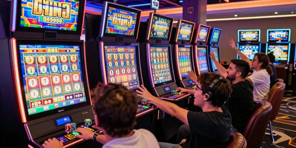 Pengalaman bermain slot gacor di kasino online dengan pemain bahagia dan jackpot besar.