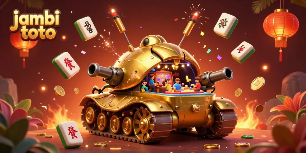 Join the excitement at jambi toto with a vibrant 3D casino scene showcasing thrilling gameplay moments and festive elements.