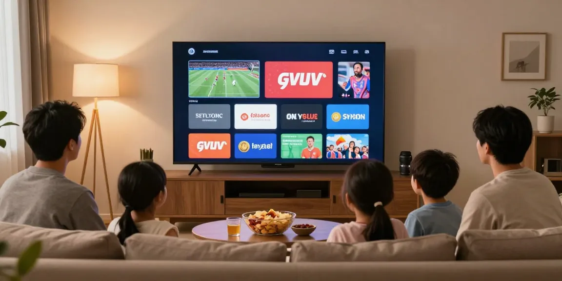 Profitez de l'expérience atlas pro iptv en famille dans un salon moderne.
